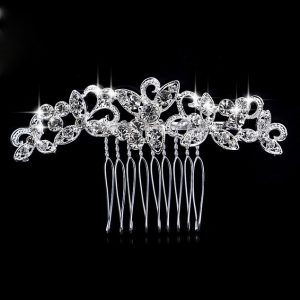 Crystal Leaf Hair Comb