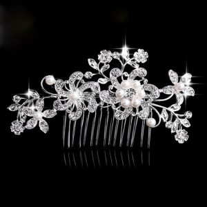 Floral Crystal Hair Comb