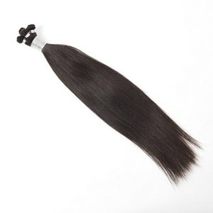 18" Natural Black Cuticle Hand Tied Weft Hair Extensions
