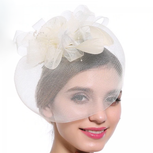 White Floral Fascinator