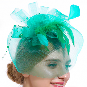 Green Floral Fascinator